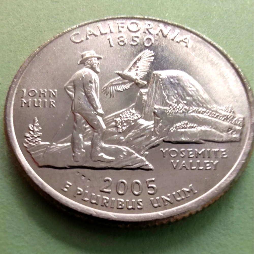 2005-P California State Quarter Uncirculated From US Mint Roll. Item #5063